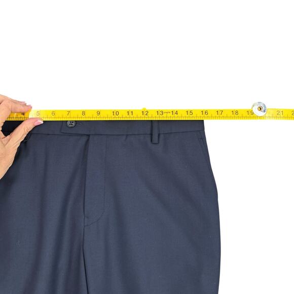 Pineapple Palaka Navy‎ Blue Button Zip Belt Loops Flat Front Pants 32 x 29 - Picture 4 of 6